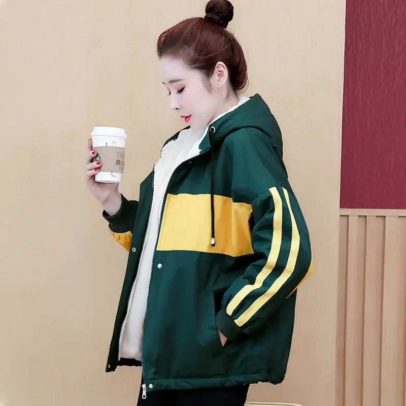 Cashmere thickened Short Jacket Women's autumn winter 2020 new student loose and versatile cashmere Baseball Jacket
Cashmere thickened Short Jacket Women's autumn winter 2020 new student loose and versatile cashmere Baseball Jacket