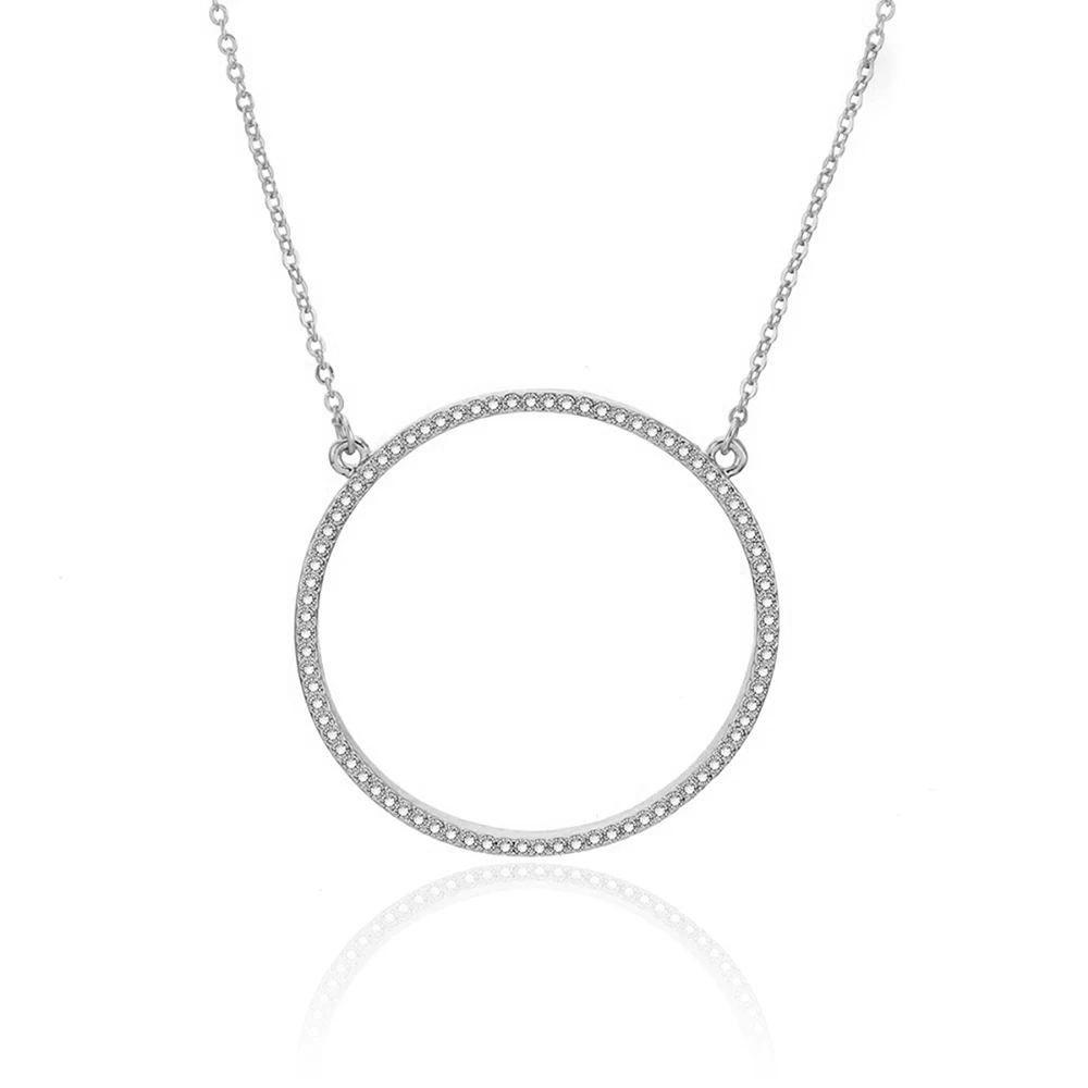 Rhinestone Circle Pendant Necklaces For Women Trendy Jewelry Accessories Silver Gold Plated Long Necklace Sweater Chain Gift
Rhinestone Circle Pendant Necklaces For Women Trendy Jewelry Accessories Silver Gold Plated Long Necklace Sweater Chain Gift