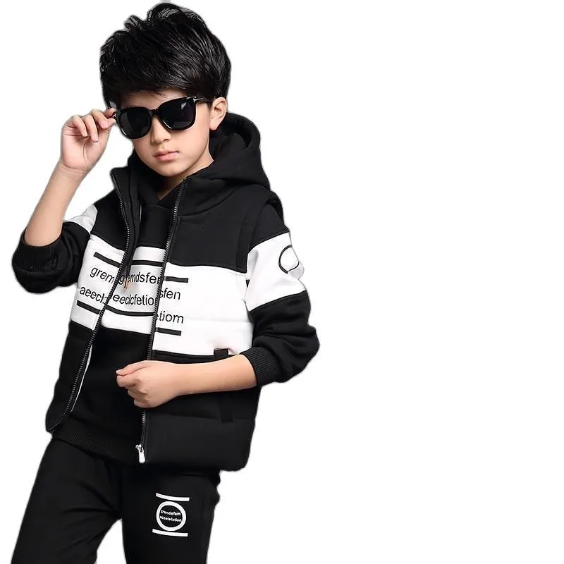 3 шт., детский спортивный костюм из жилета, худи и брюк
3 шт., детский спортивный костюм из жилета, худи и брюк