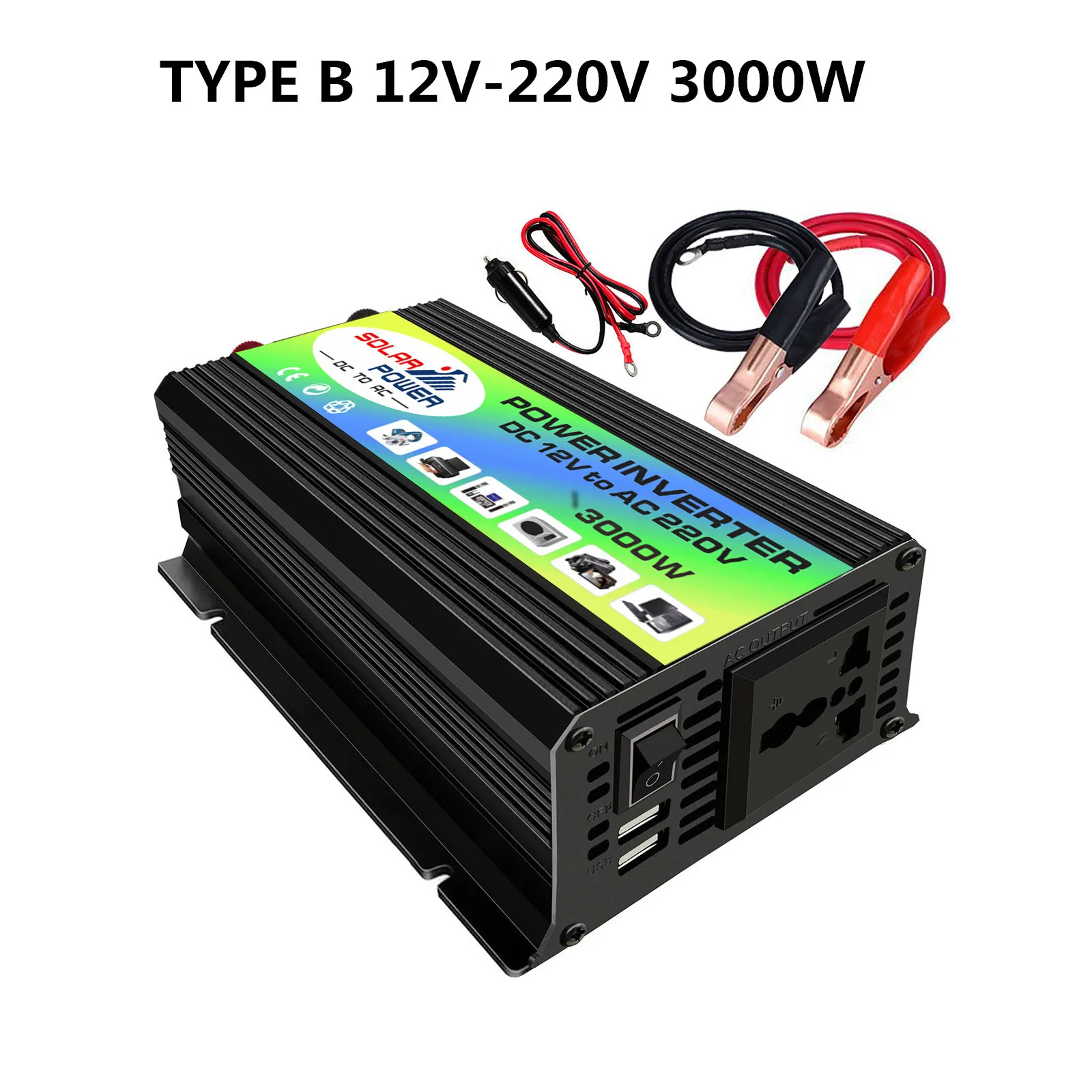 Inverters Peak 3000W 12V 220V Ac Car Power Inverter Converter Charger Adapter inversor Dual USB Transformer Modified Sine Wave
Inverters Peak 3000W 12V 220V Ac Car Power Inverter Converter Charger Adapter inversor Dual USB Transformer Modified Sine Wave