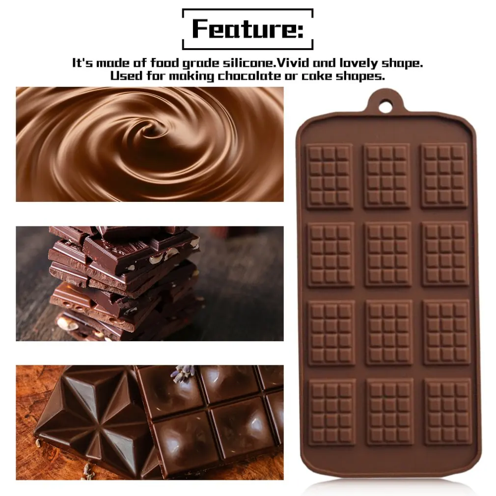 12 Chocolate Mold Silicone Chocolate Mold Non-Stick Classic Rectangle Chocolate Bar Mold Silicone Chocolate Molds 
12 Chocolate Mold Silicone Chocolate Mold Non-Stick Classic Rectangle Chocolate Bar Mold Silicone Chocolate Molds
