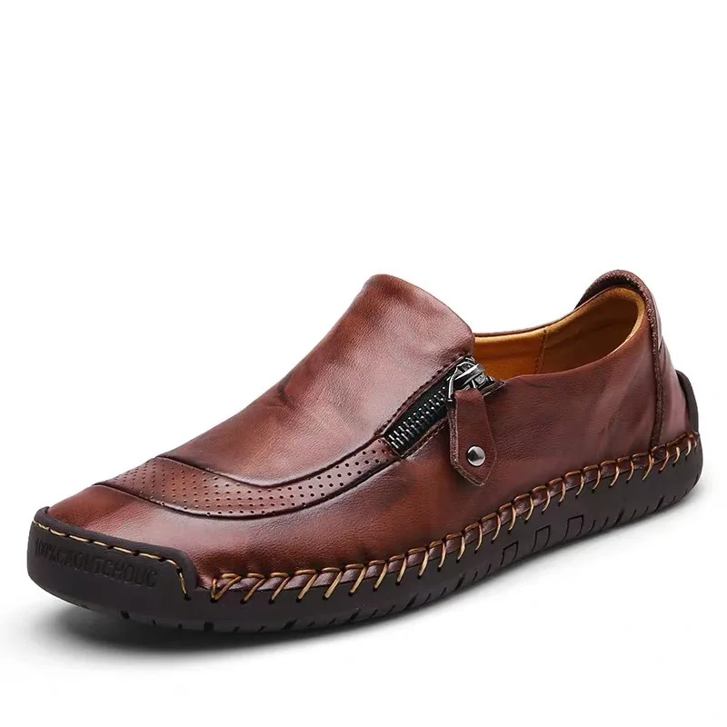 Spring And Summer Casual Men's Shoes Men's Fashion Low-top Shoes Side Zipper Pu Leather Sewing Shoes
Spring And Summer Casual Men's Shoes Men's Fashion Low-top Shoes Side Zipper Pu Leather Sewing Shoes