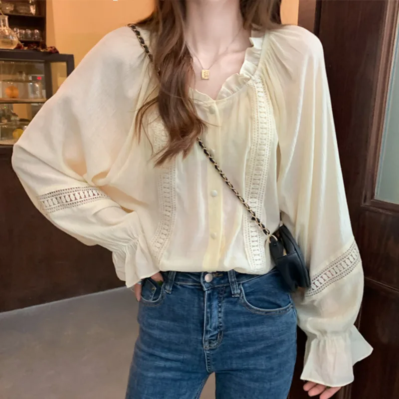 2021 new autumn French super fairy apricot top women's Korean loose design sense of minority Long Sleeve Chiffon shirt
2021 new autumn French super fairy apricot top women's Korean loose design sense of minority Long Sleeve Chiffon shirt
