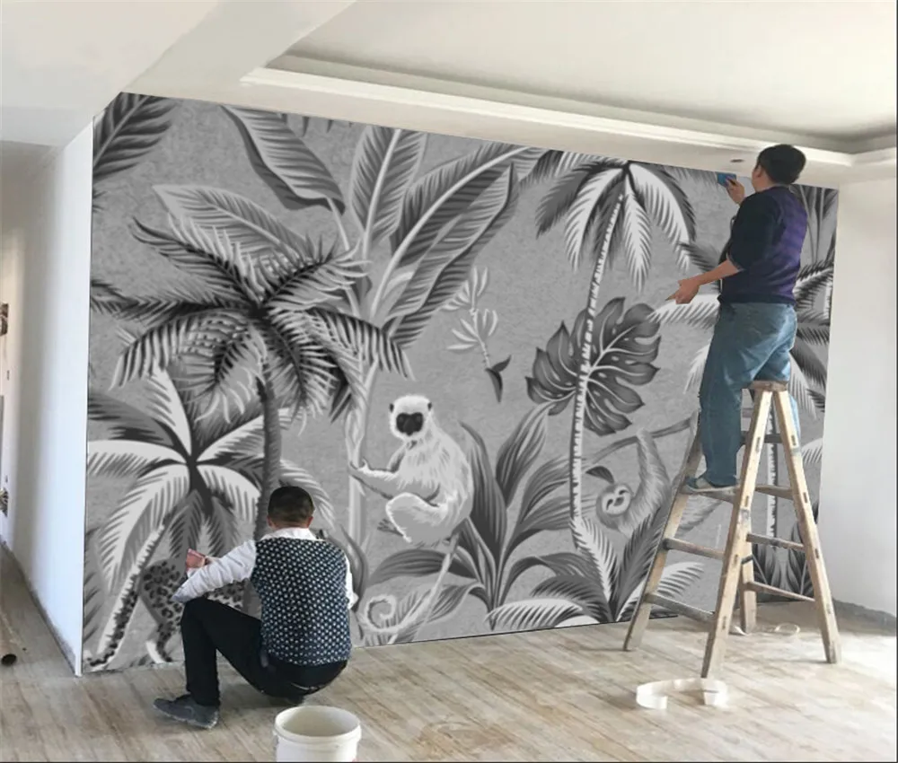 Custom self-adhesive wallpaper mural Southeast Asian giant-mouthed monkey tropical background wall decoration poster
Custom self-adhesive wallpaper mural Southeast Asian giant-mouthed monkey tropical background wall decoration poster