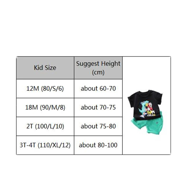 Summer Baby Boys Kids Clothes Set Outfits Cotton Cartoon Dinasaur Toddler T-shirt Short Pants 2PCS Children Clothing Soprt Suit
Summer Baby Boys Kids Clothes Set Outfits Cotton Cartoon Dinasaur Toddler T-shirt Short Pants 2PCS Children Clothing Soprt Suit
