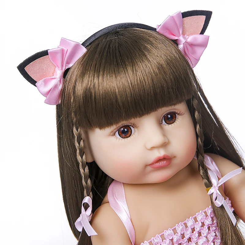 55Cm Bebe Girl Pink Princess Baty Toddler Toy Very Soft Full Body Silicone Reborn Doll 22 Inches Christmas Gift For Children
55Cm Bebe Girl Pink Princess Baty Toddler Toy Very Soft Full Body Silicone Reborn Doll 22 Inches Christmas Gift For Children