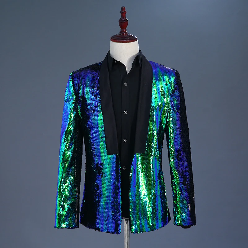 Куртка мужская приталенная модный пиджак с отложным воротником разноцветными