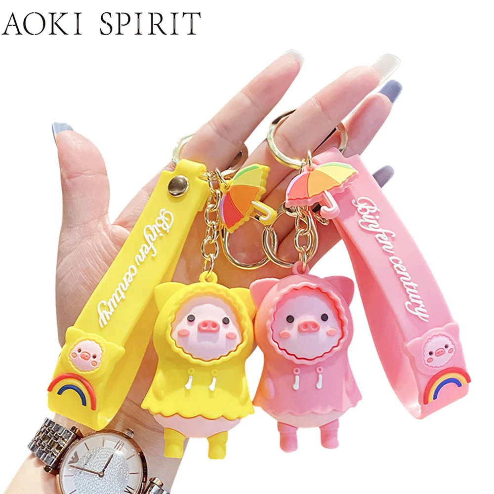 Cute Raincoat Piggy Keychain Key Ring Stereo PVC Cartoon 4-color Animal Toy Trinket Mobile Phone Backpack Car Key Chain Fun Gift
Cute Raincoat Piggy Keychain Key Ring Stereo PVC Cartoon 4-color Animal Toy Trinket Mobile Phone Backpack Car Key Chain Fun Gift