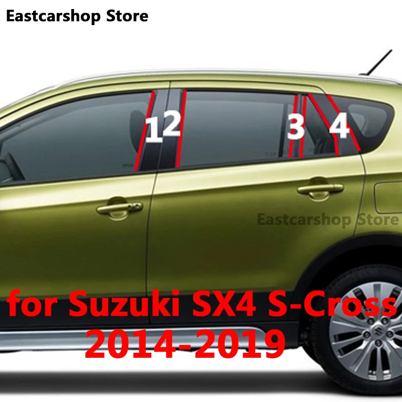 Наклейка на центральную рамку для Suzuki SX4 S-Cross 2019 2018, среднее окно автомобиля B C, наклейка на центральную стойку, PC, полоса на центральную рамку...
Наклейка на центральную рамку для Suzuki SX4 S-Cross 2019 2018, среднее окно автомобиля B C, наклейка на центральную стойку, PC, полоса на центральную рамку...