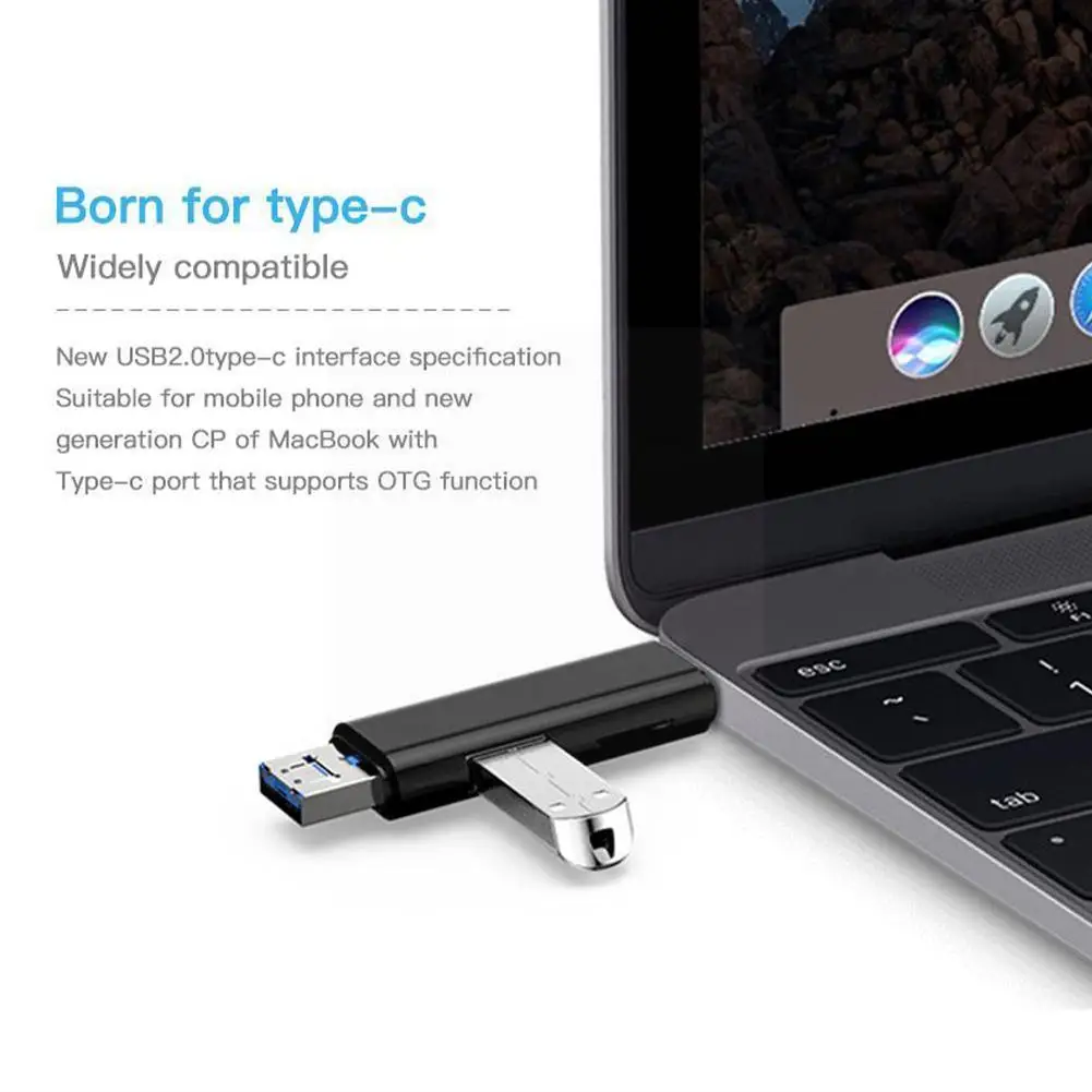5in1 Multi Otg Card Reader Micro-sd / Sd Card / Usb Phone / Android Type-c Tf Computer Reader Support Universal / Type-c P7b5
5in1 Multi Otg Card Reader Micro-sd / Sd Card / Usb Phone / Android Type-c Tf Computer Reader Support Universal / Type-c P7b5