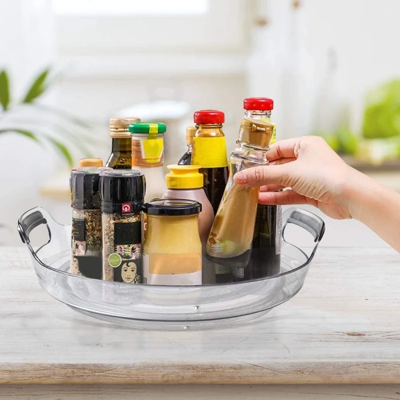 Lazy Susan Turntable Kitchen Organizer with Handle, 2 Pack Non-Skip Rotating Organization for Pantry Spice Rack S and L
Lazy Susan Turntable Kitchen Organizer with Handle, 2 Pack Non-Skip Rotating Organization for Pantry Spice Rack S and L
