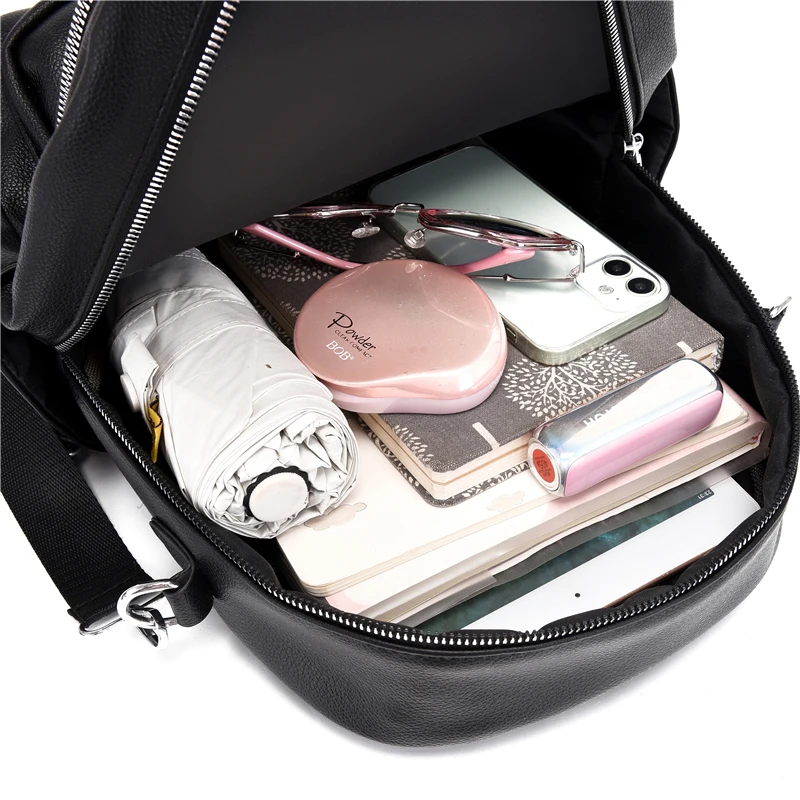 Multifunction Women Backpack Female Soft Leather Casual Black Shoulder Bag High Quality School Bags For Girls Back Pack
Multifunction Women Backpack Female Soft Leather Casual Black Shoulder Bag High Quality School Bags For Girls Back Pack