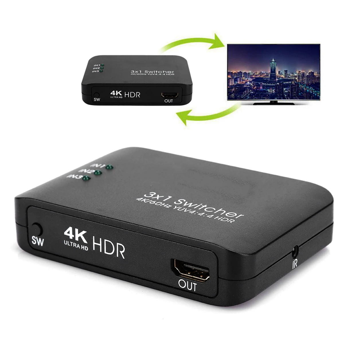 HDMI 2,0 переключатель сплиттер адаптер переключатель с USB кабелем дистанционный контроллер Светодиодный индикатор для проектора монитора 4K ...
HDMI 2,0 переключатель сплиттер адаптер переключатель с USB кабелем дистанционный контроллер Светодиодный индикатор для проектора монитора 4K ...