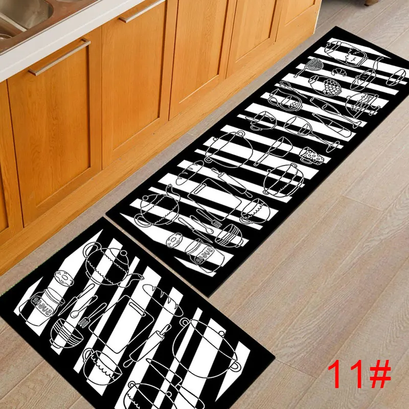 

Kitchen Printed Non-Slip Carpet Kitchen Rug Soft Absorbent Kitchen Mat Doormat Carpet 16"x24" 16"x47" FP8