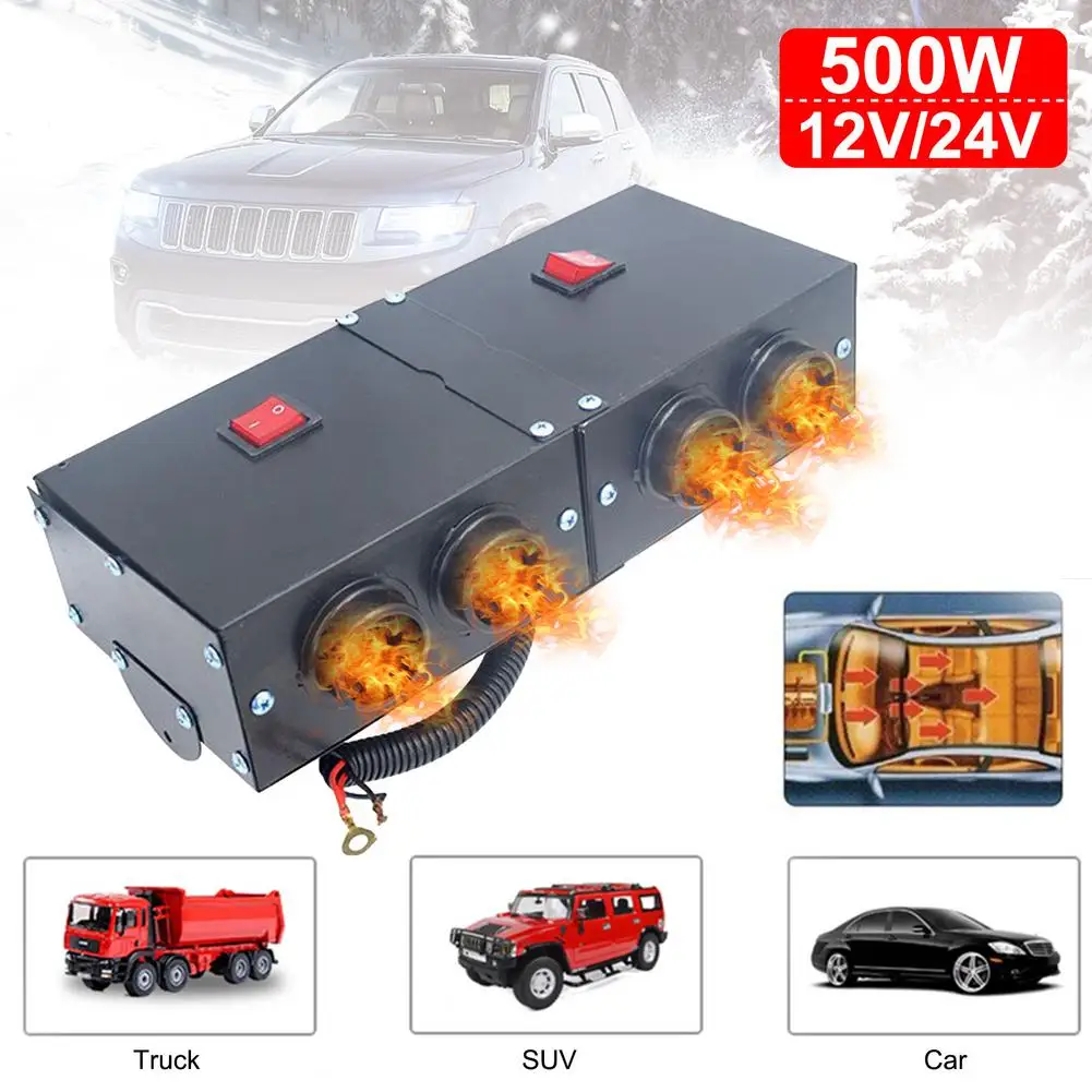 Universal Car Truck Heater 12V/24V 500W 4 Port Car Air Heater Windshield Defroster Demister Automotive Air Heating Fan
Universal Car Truck Heater 12V/24V 500W 4 Port Car Air Heater Windshield Defroster Demister Automotive Air Heating Fan