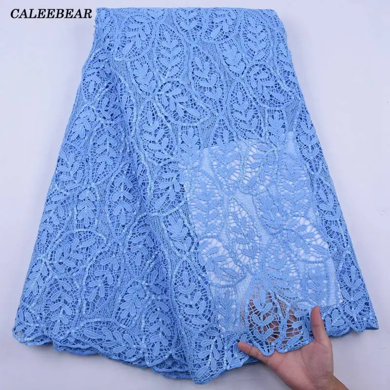 Latest Sequined African Lace Fabric Sky Blue High Quality French Cord Guipure Lace Fabric For Nigerian Wedding Party Dress S2097
Latest Sequined African Lace Fabric Sky Blue High Quality French Cord Guipure Lace Fabric For Nigerian Wedding Party Dress S2097