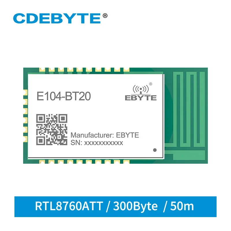 RTL8760ATT Bluetooth EDR2.1 Serial Port IoT Transceiver Module E104-BT20 AT Command PCB Antenna SMD UART 2.4GHz
RTL8760ATT Bluetooth EDR2.1 Serial Port IoT Transceiver Module E104-BT20 AT Command PCB Antenna SMD UART 2.4GHz