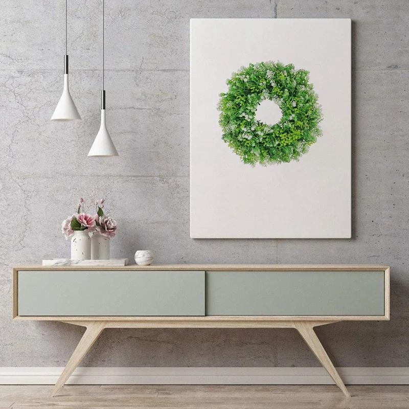 Artificial Babys Breath Wreath Eucalyptus Wreath for Front Door Wall Window Wedding Party Garden Farmhouse Home Decor
Artificial Babys Breath Wreath Eucalyptus Wreath for Front Door Wall Window Wedding Party Garden Farmhouse Home Decor