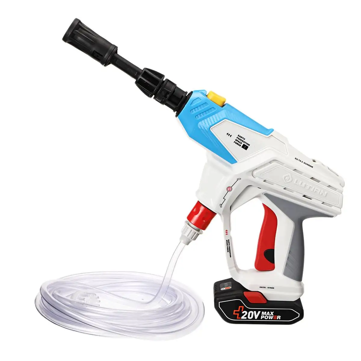 20V 240W 28bar Electric Car Washer Gun High Pressure Car Cleaner Foam Nozzle Auto Cleaning Care Cordless Protable Car Spray
20V 240W 28bar Electric Car Washer Gun High Pressure Car Cleaner Foam Nozzle Auto Cleaning Care Cordless Protable Car Spray