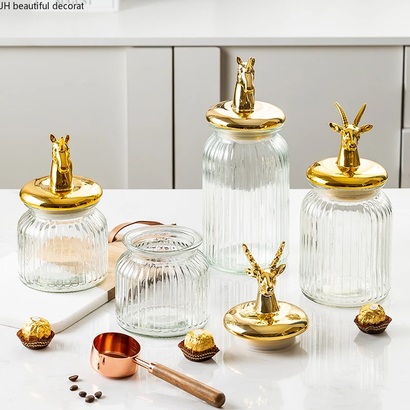 Creative Transparent Storage Jar Animal Ceramic Lid Food Grade Jar Storage Bottle Tea Bottle Storage Jar Grain Dispenser
Creative Transparent Storage Jar Animal Ceramic Lid Food Grade Jar Storage Bottle Tea Bottle Storage Jar Grain Dispenser