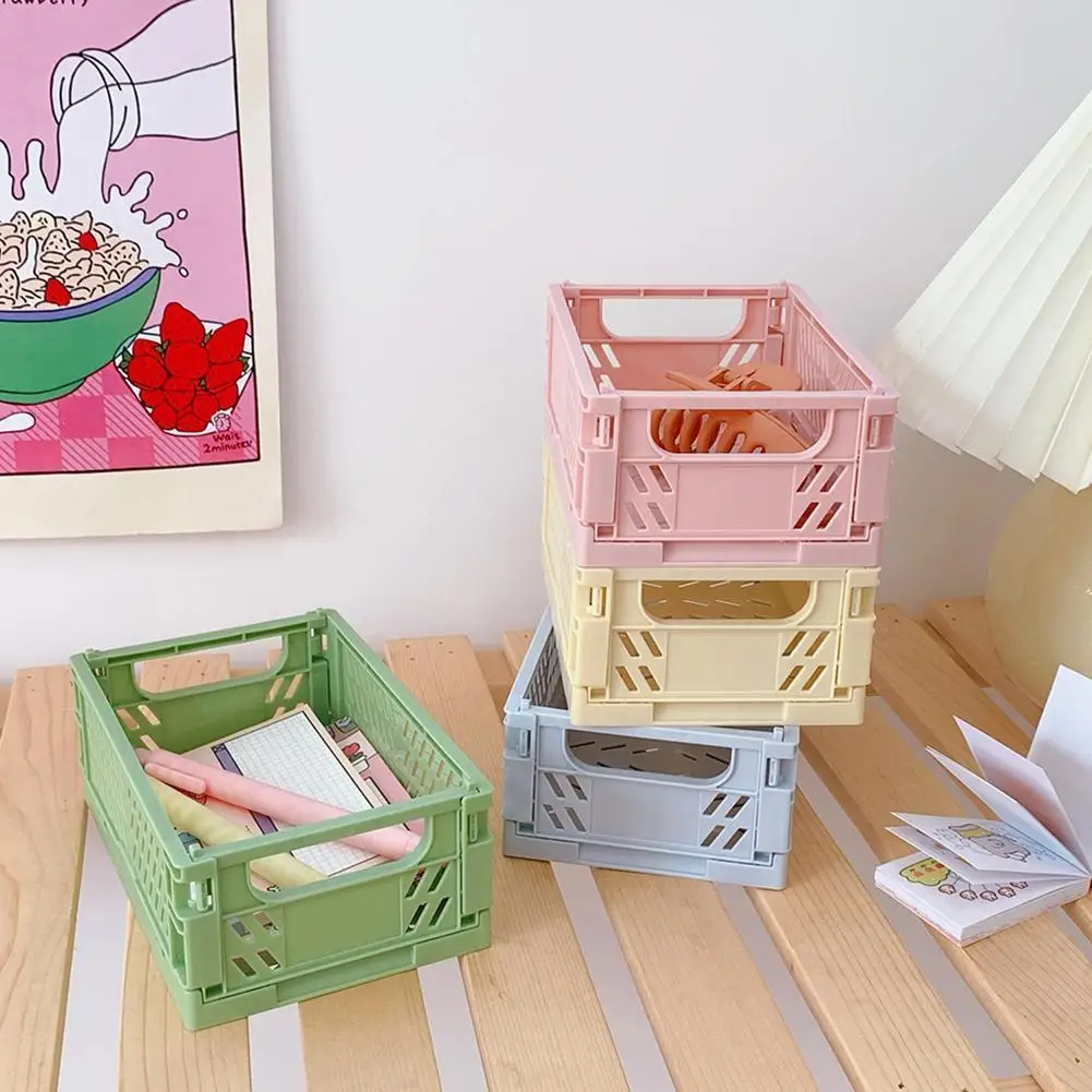 Mini Folding Crate Plastic Storage Box Foldable Containers Storage Case Utility Desktop Carrying Basket
Mini Folding Crate Plastic Storage Box Foldable Containers Storage Case Utility Desktop Carrying Basket