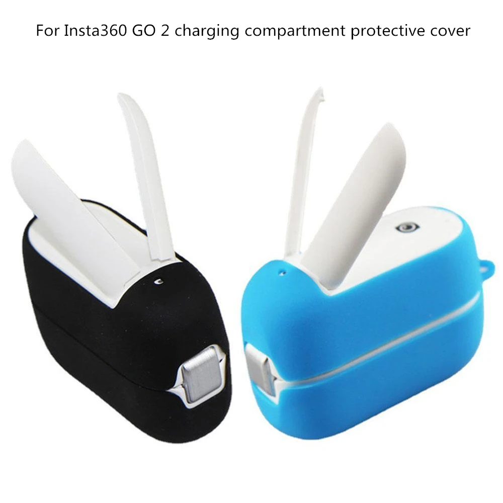 For Insta360 Go2 Charging Compartment Silicone Protective Cover Black and Blue Colors Optional 
For Insta360 Go2 Charging Compartment Silicone Protective Cover Black and Blue Colors Optional