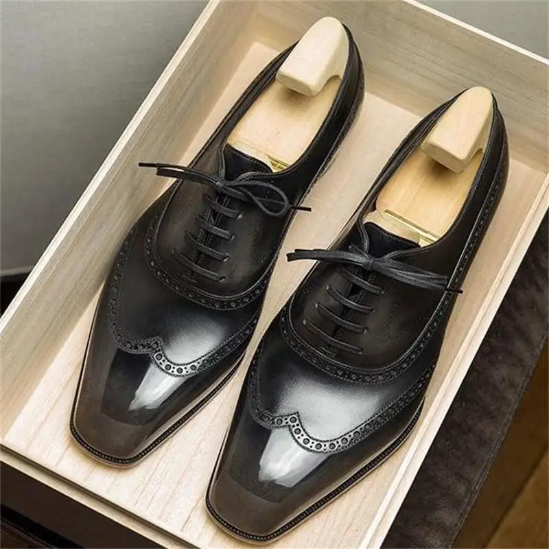Men's Fashion Casual Business High-end Black PU Stitching Hollow Lace Comfortable Daily Oxford Shoes Dress Shoes KA292
Men's Fashion Casual Business High-end Black PU Stitching Hollow Lace Comfortable Daily Oxford Shoes Dress Shoes KA292