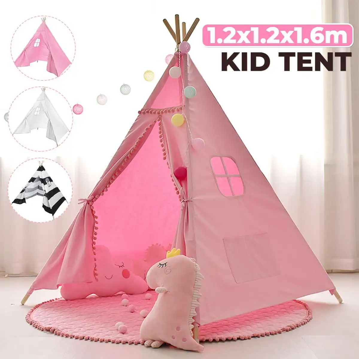 1.6M Large Teepee Tent For Kids Play Tent Child Portable Home Indoor Outdoor Games Tipi Play House Baby Toys Wigwam for Children
1.6M Large Teepee Tent For Kids Play Tent Child Portable Home Indoor Outdoor Games Tipi Play House Baby Toys Wigwam for Children