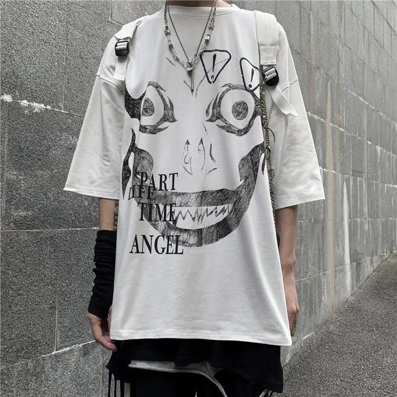 QWEEK Goth Punk T Shirt Japanese Streetwear T-shirt Harajuku Tshirt Casual Short Sleeve Loose Summer Mall Gothic Tops Tee 2021
QWEEK Goth Punk T Shirt Japanese Streetwear T-shirt Harajuku Tshirt Casual Short Sleeve Loose Summer Mall Gothic Tops Tee 2021