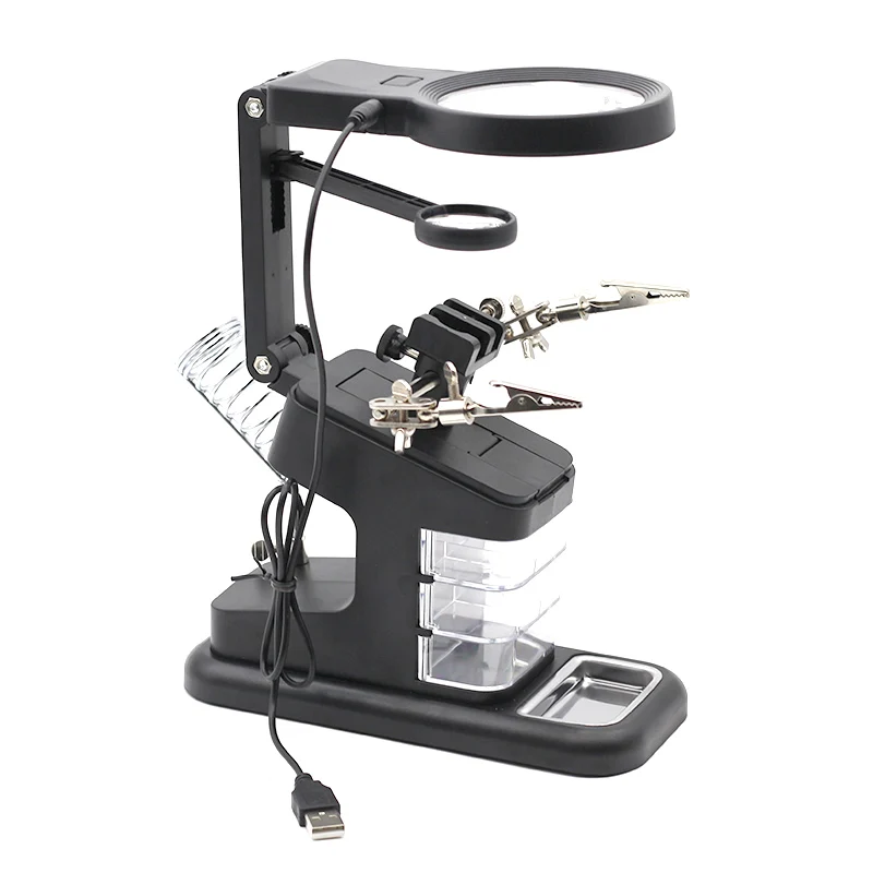 Soldering Iron Station Stand With Welding Magnifying Glass Clip Clamp Third Hand Helping Desktop Magnifier Soldering Repair Tool
Soldering Iron Station Stand With Welding Magnifying Glass Clip Clamp Third Hand Helping Desktop Magnifier Soldering Repair Tool
