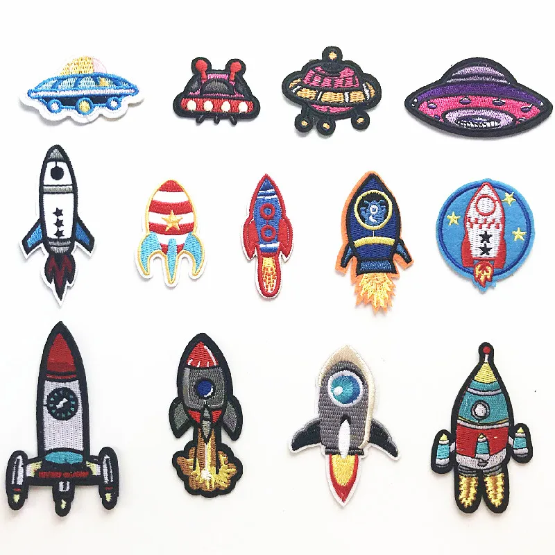 Rocket Flying saucer Space ship Patches Embroidered for Clothing DIY Stripes Applique Clothes Stickers Sewing Iron On Clothes
Rocket Flying saucer Space ship Patches Embroidered for Clothing DIY Stripes Applique Clothes Stickers Sewing Iron On Clothes