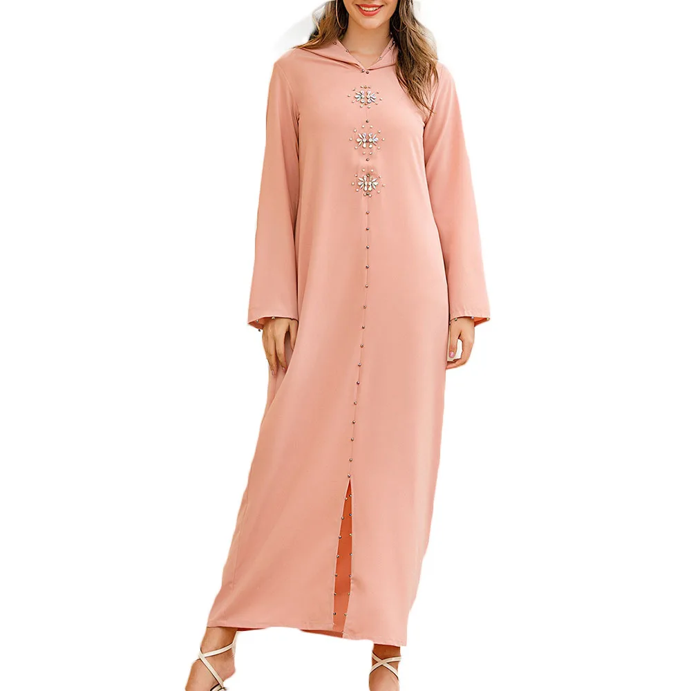 Fashion Women's Dress Muslim 2021 Spring Summer Temperament Loose Casual Oversize Indie Beaded Hooded Solid Color Long Sleeve
Fashion Women's Dress Muslim 2021 Spring Summer Temperament Loose Casual Oversize Indie Beaded Hooded Solid Color Long Sleeve