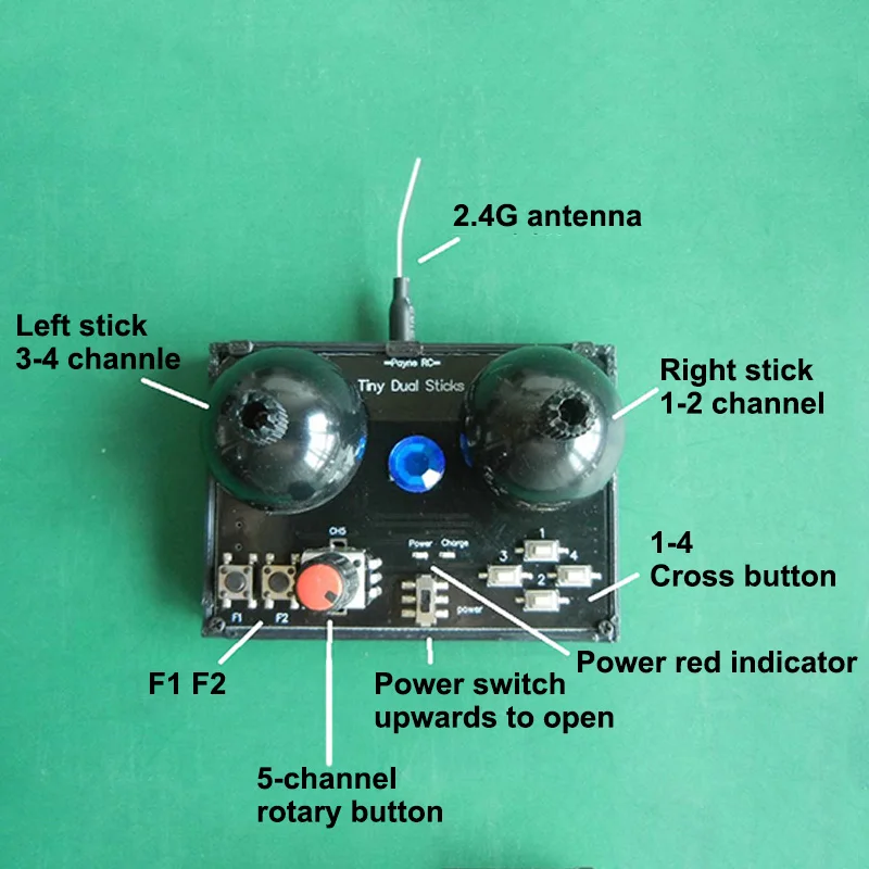 1pcs Portable Two Sticks Remote Control with Receiver 2.4G Antenna Controller 5 Channels 80/100m Flying Distance for RC Drone
1pcs Portable Two Sticks Remote Control with Receiver 2.4G Antenna Controller 5 Channels 80/100m Flying Distance for RC Drone