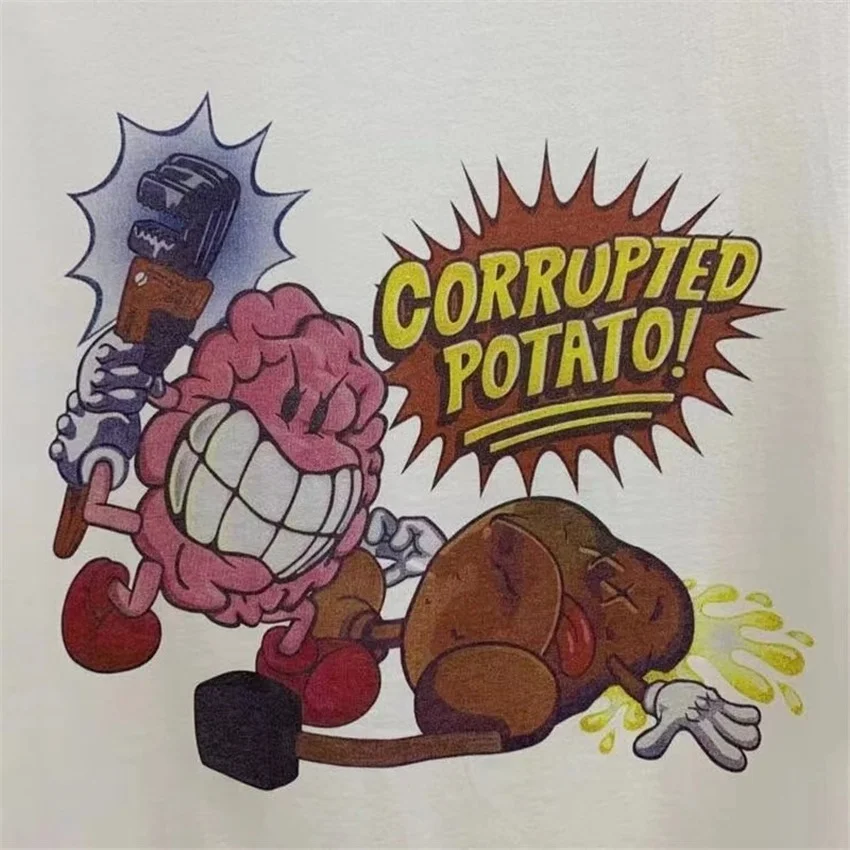 Cartoon Print Travis Scott Cactus Jack T Shirt Women Men Digital Printing Summer Style Top Tees
Cartoon Print Travis Scott Cactus Jack T Shirt Women Men Digital Printing Summer Style Top Tees