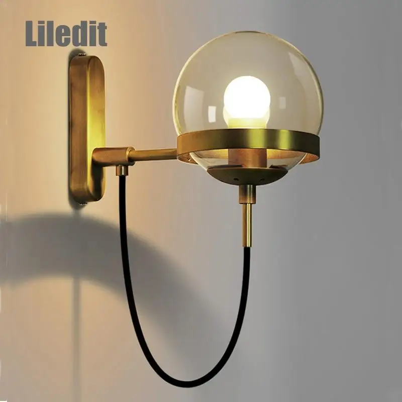 Modern Glass Ball Wall Sconce Lights Golden Bedside Living Room Lamps Fixture Luminaire Hotel Nordic Home Decoration Hallway
Modern Glass Ball Wall Sconce Lights Golden Bedside Living Room Lamps Fixture Luminaire Hotel Nordic Home Decoration Hallway
