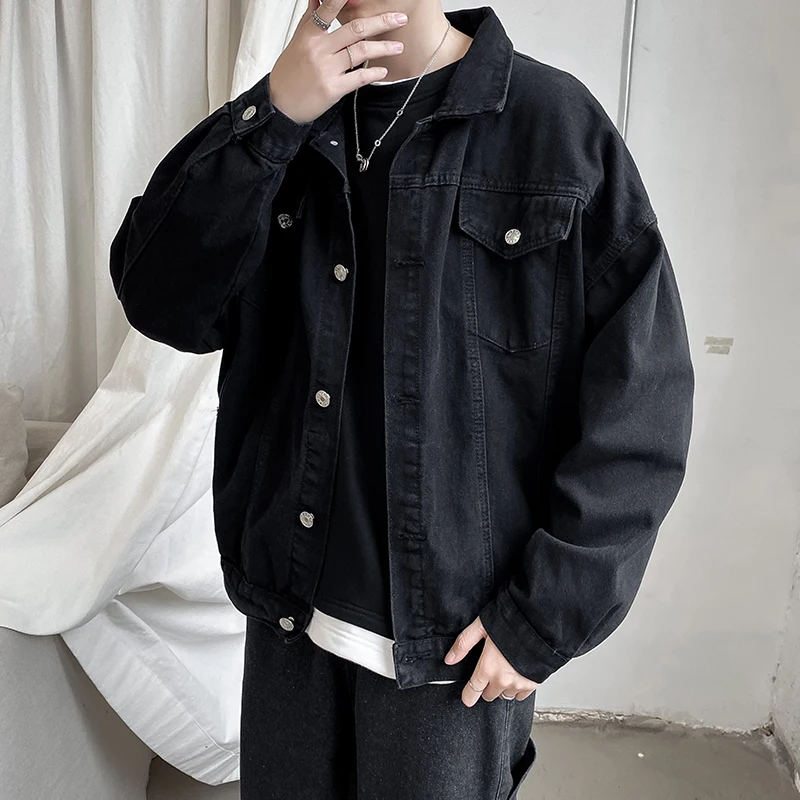 2021 Men Black Jeans Jacket Coats Casual Windbreaker Ribbons Pockets Men's Overalls Bomber Jacket Hip Hop Streetwear Man Outwear
2021 Men Black Jeans Jacket Coats Casual Windbreaker Ribbons Pockets Men's Overalls Bomber Jacket Hip Hop Streetwear Man Outwear