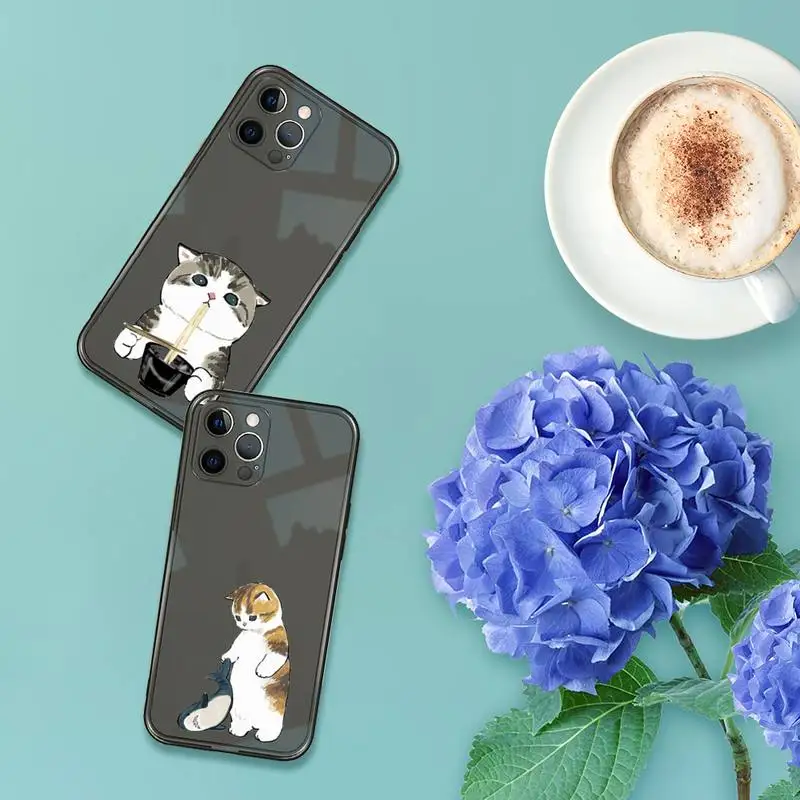 Cute cartoon cat Phone Case For iPhone 7 8 11 12 X XS XR MINI Pro Max Plus Retro Black Grey clear transparent 
Cute cartoon cat Phone Case For iPhone 7 8 11 12 X XS XR MINI Pro Max Plus Retro Black Grey clear transparent