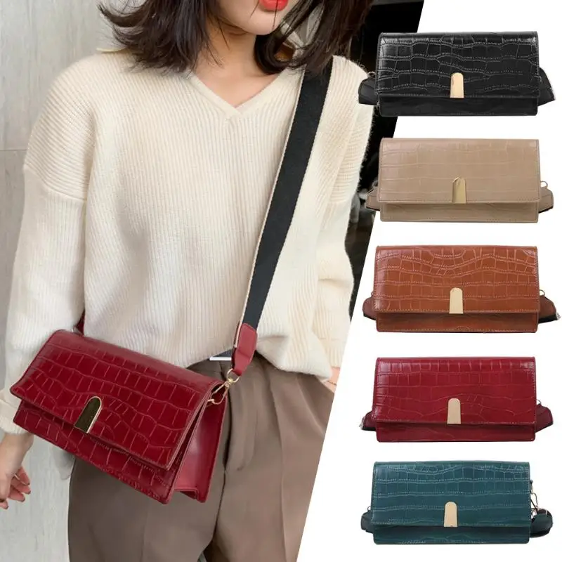 Retro Crocodile Pattern PU Leather Crossbody Women Durable Solid Color Casual Handbags Fashion Single Shoulder Bags
Retro Crocodile Pattern PU Leather Crossbody Women Durable Solid Color Casual Handbags Fashion Single Shoulder Bags
