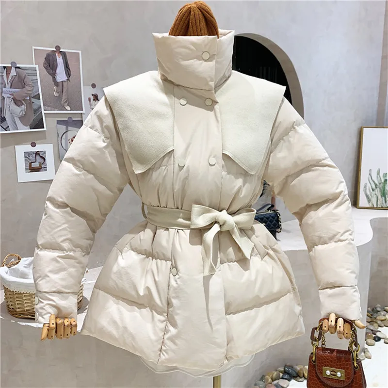 New Women's Clothing 2021 Winter Thickened warm medium length loose Lace up cotton-padded clothes Coat
New Women's Clothing 2021 Winter Thickened warm medium length loose Lace up cotton-padded clothes Coat