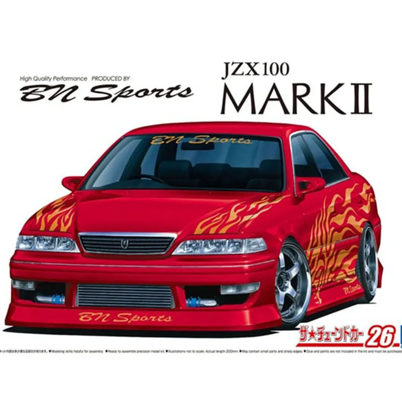 1/24 Toyota JZX100 MARK Bnsports модифицированная версия сборки автомобиля Модель 06132
1/24 Toyota JZX100 MARK Bnsports модифицированная версия сборки автомобиля Модель 06132