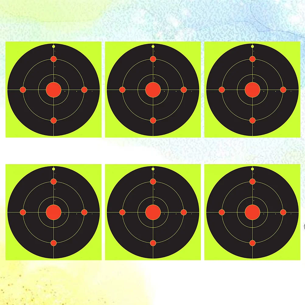 

20 Pcs Fluorescent Green Shooting Target Shooting Sticker Bow Arrow Darts Supplies Aiming Sticker