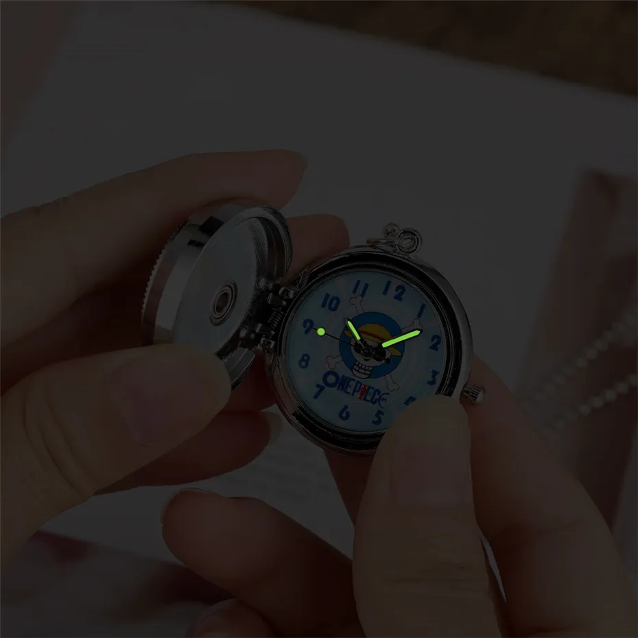 Модные аниме цельные детские наручные кварцевые карманные часы Серебряная