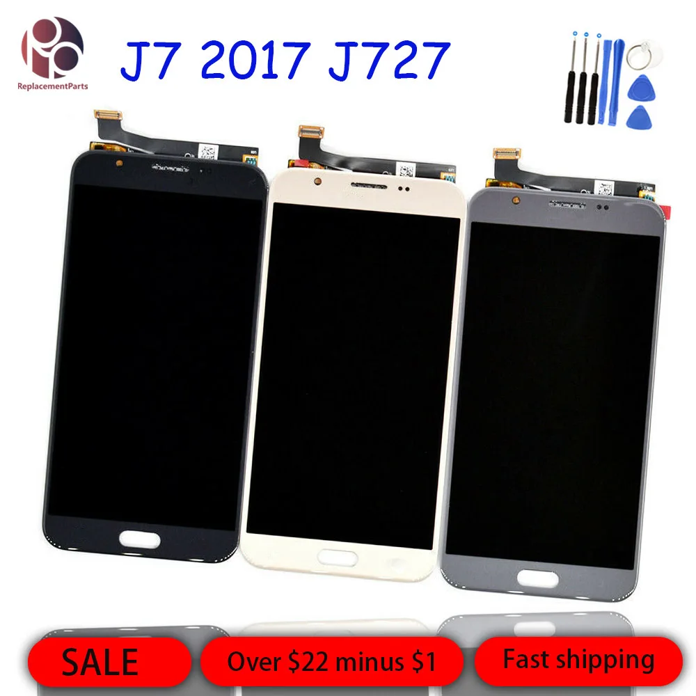 ЖК-дисплей для samsung Galaxy J7 J727 SM-J727P J727V J727A кодирующий преобразователь сенсорного