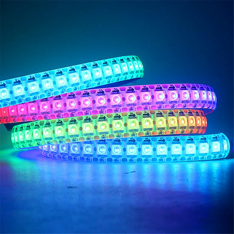 Пиксельная светодиодная ленсветильник 1 м 5 В 5050 RGB полноцветная умная 144