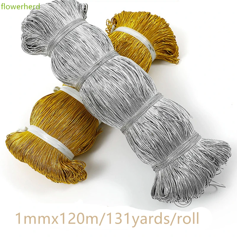 120M/131Yards /roll Golden Silver Elastic rope Stretch Rubber Line DIY Handmade Bracelet Jewelry Crafts Supply Clothing Material
120M/131Yards /roll Golden Silver Elastic rope Stretch Rubber Line DIY Handmade Bracelet Jewelry Crafts Supply Clothing Material