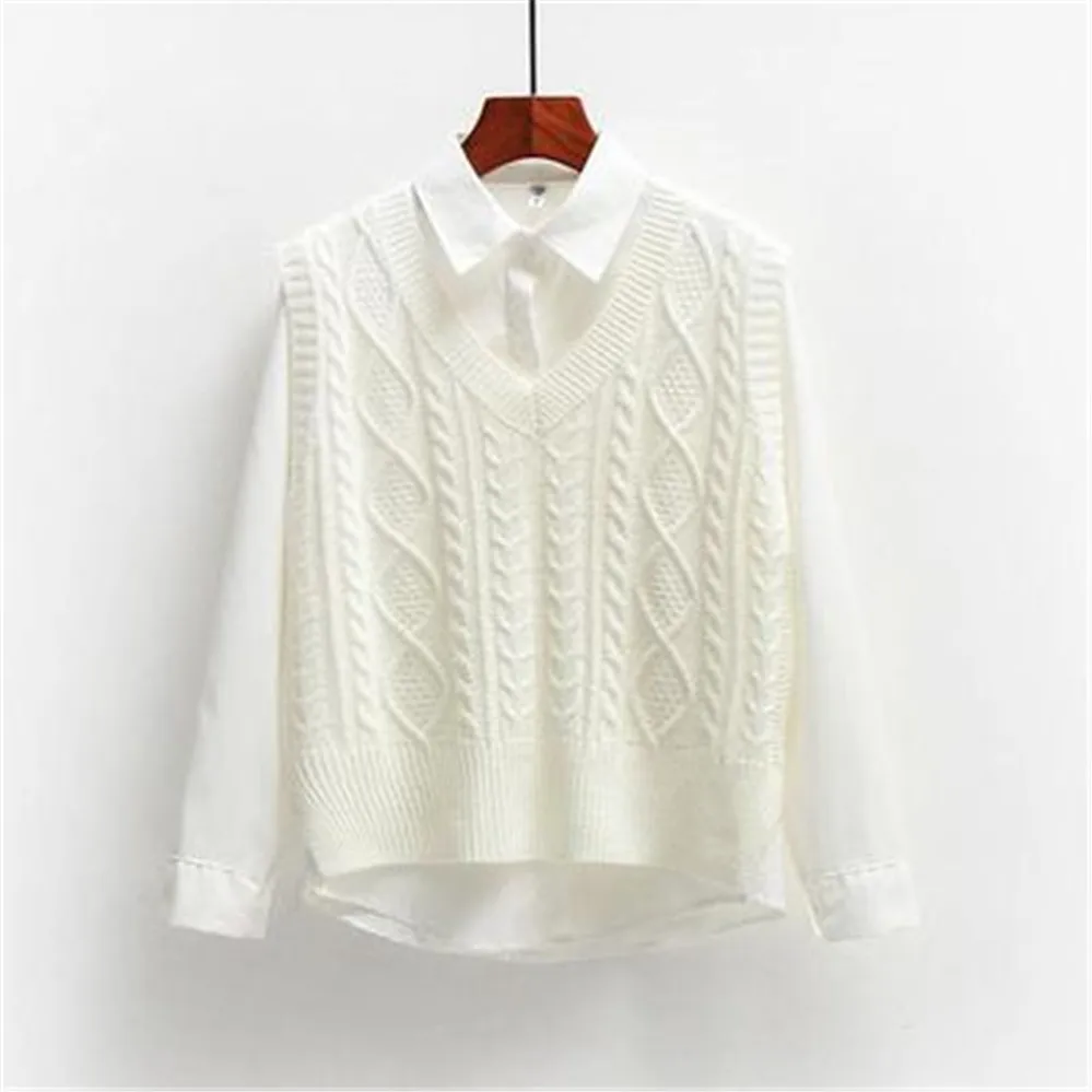 Vest Women Solid Short Loose Trendy Korean Style Sleeveless Knitted V-Neck All-match Female Coats Simple Leisure Outwear ZY5117
Vest Women Solid Short Loose Trendy Korean Style Sleeveless Knitted V-Neck All-match Female Coats Simple Leisure Outwear ZY5117