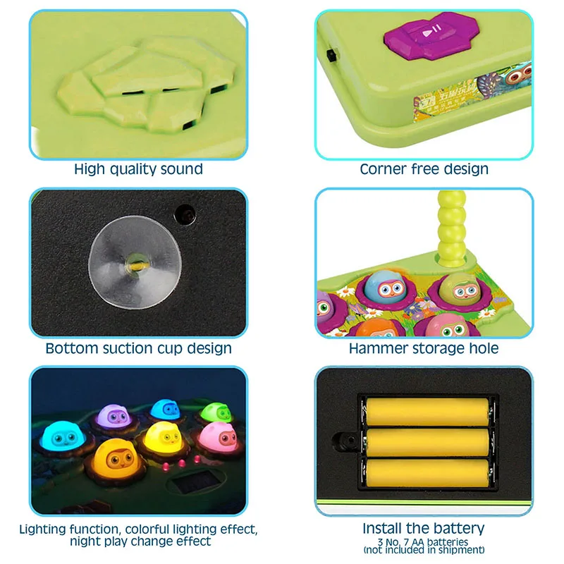 Children Fun Educational Toys Whack A Mole Game Early Developmental Pounding Toys Christmas/Birthday Gift for Kids Boys Girls
Children Fun Educational Toys Whack A Mole Game Early Developmental Pounding Toys Christmas/Birthday Gift for Kids Boys Girls