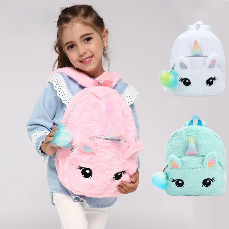 Unicorn girls plush unicorn cartoon schoolbags girls fur backpacks kindergarten cute schoolbags travel children's schoolbags 
Unicorn girls plush unicorn cartoon schoolbags girls fur backpacks kindergarten cute schoolbags travel children's schoolbags