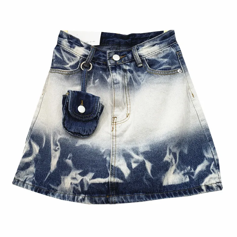 Summer Denim Skirts Womens New All-Matching Tie-Dyed Printed Washed Blue Jean Skirt High Waist Gradient Color
Summer Denim Skirts Womens New All-Matching Tie-Dyed Printed Washed Blue Jean Skirt High Waist Gradient Color