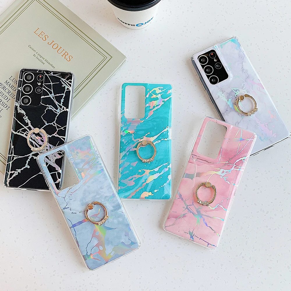 LOVECOM Laser Marble Phone Case For Samsung S20 FE S21 S10 S8 S9 Plus A21S A50 A70 Note 20 10 Finger Ring Holder Soft Back Cover 
LOVECOM Laser Marble Phone Case For Samsung S20 FE S21 S10 S8 S9 Plus A21S A50 A70 Note 20 10 Finger Ring Holder Soft Back Cover